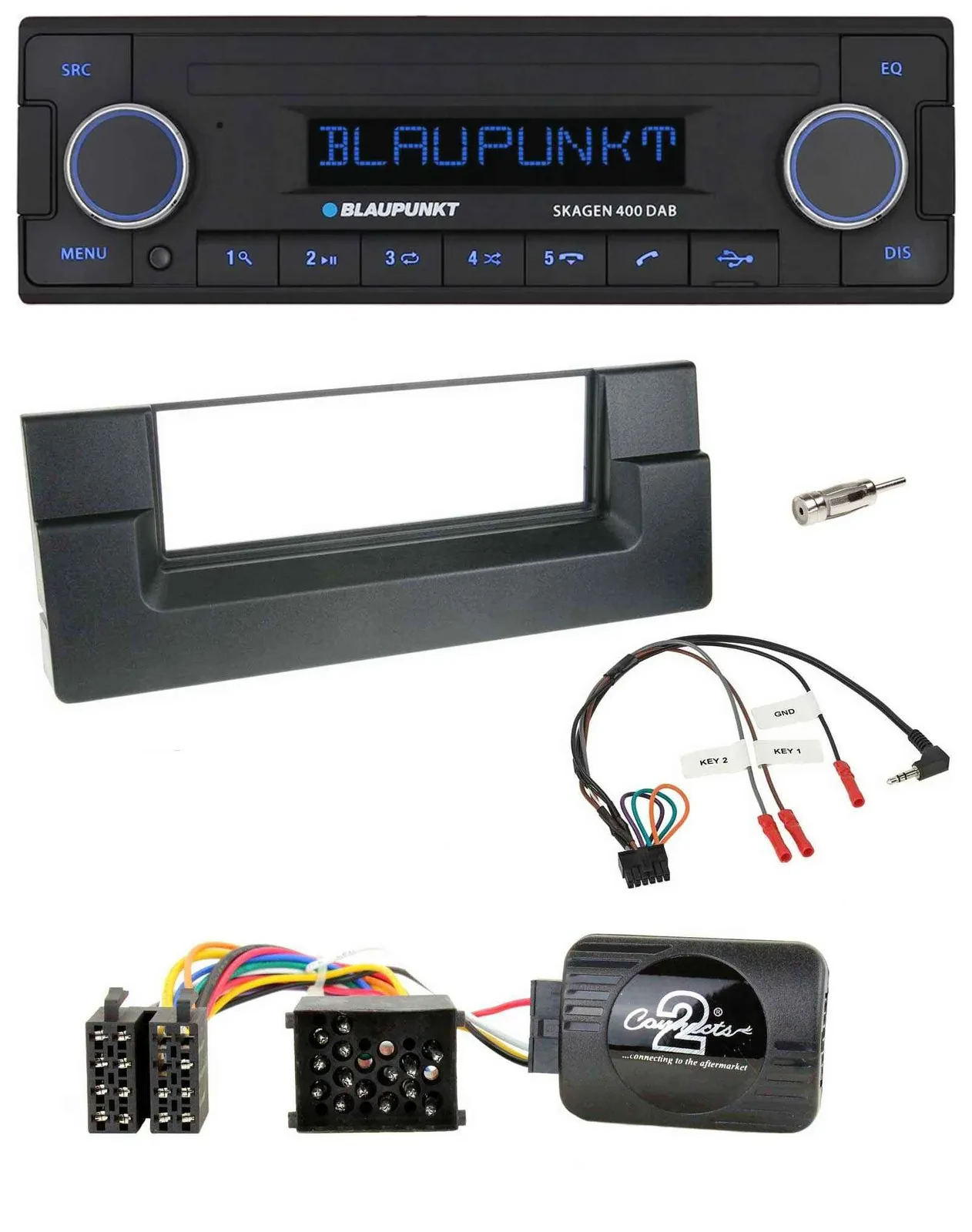 Blaupunkt DAB USB Bluetooth Lenkrad Autoradio für BMW 5er E39 1996-2004 Aktivsys