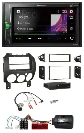 Pioneer 2DIN Lenkrad DAB USB Bluetooth Autoradio für Mazda 2 2007-2014