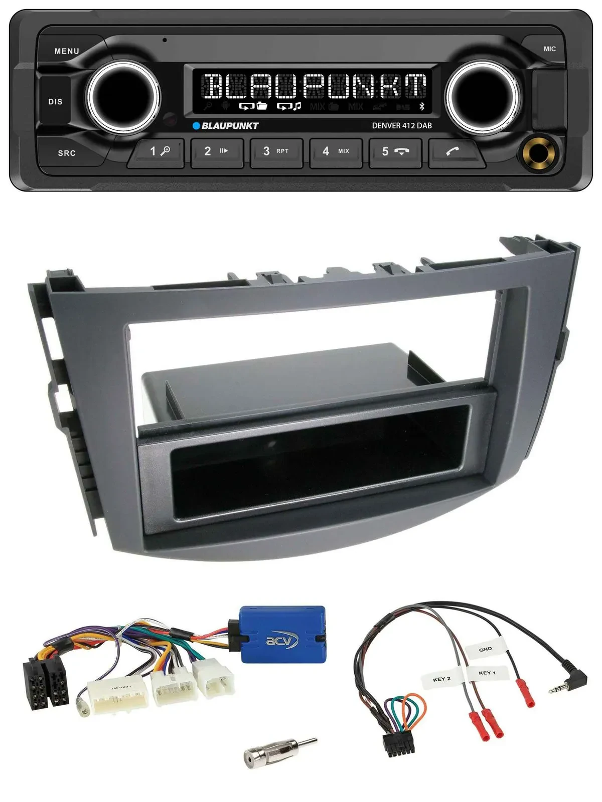 Blaupunkt Bluetooth DAB Lenkrad USB Autoradio für Toyota RAV-4 2011-2013