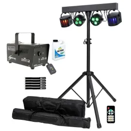 ColorKey CKU-3020 PartyBar GO Effect Lighting Pack w Fog Machine & Stand