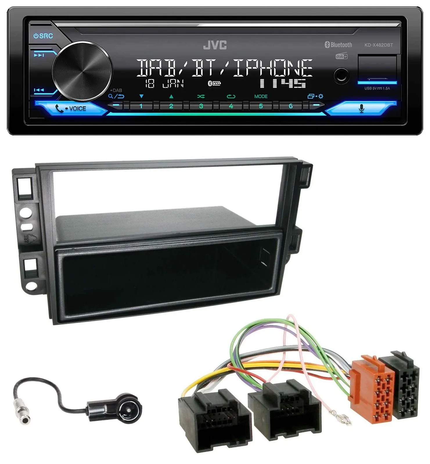 JVC Bluetooth DAB USB MP3 Autoradio für Chevrolet Aveo Epica Captiva 06-11