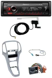 Pioneer DAB USB MP3 Bluetooth Autoradio für Opel Astra J ab 2009 Platin silber