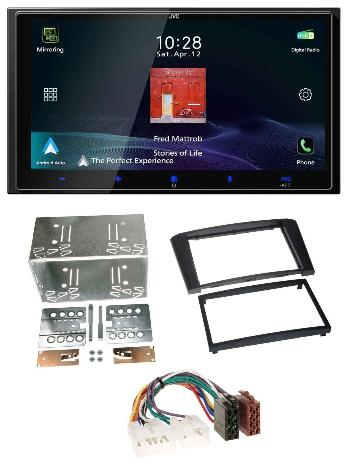 JVC USB Bluetooth 2DIN DAB MP3 Autoradio für Toyota Avensis 2003-2009