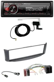 Автомагнитола Pioneer USB MP3 DAB Bluetooth для Smart ForTwo (450), серый, без металлической монтажной рамки