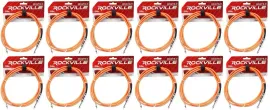 Инструментальный кабель Rockville RCGT6.0O Orange 1.8 м (12 штук)