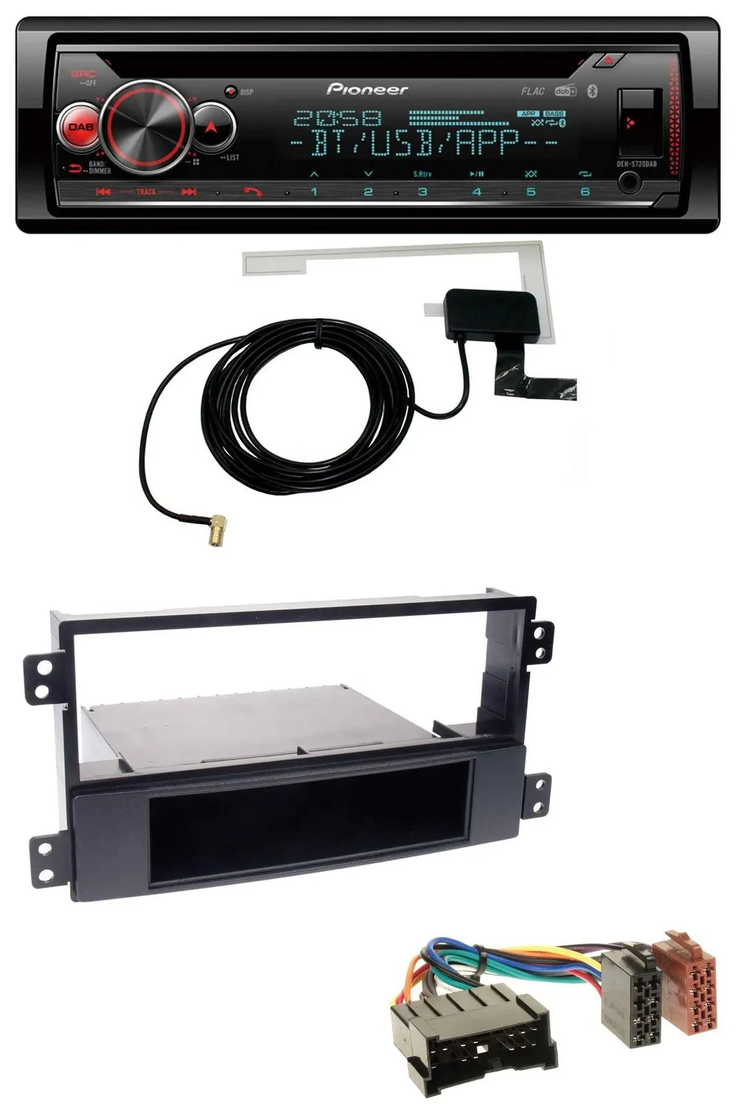 Pioneer DAB CD MP3 USB Bluetooth Autoradio für Hyundai Sonata NF 02-05 schwarz