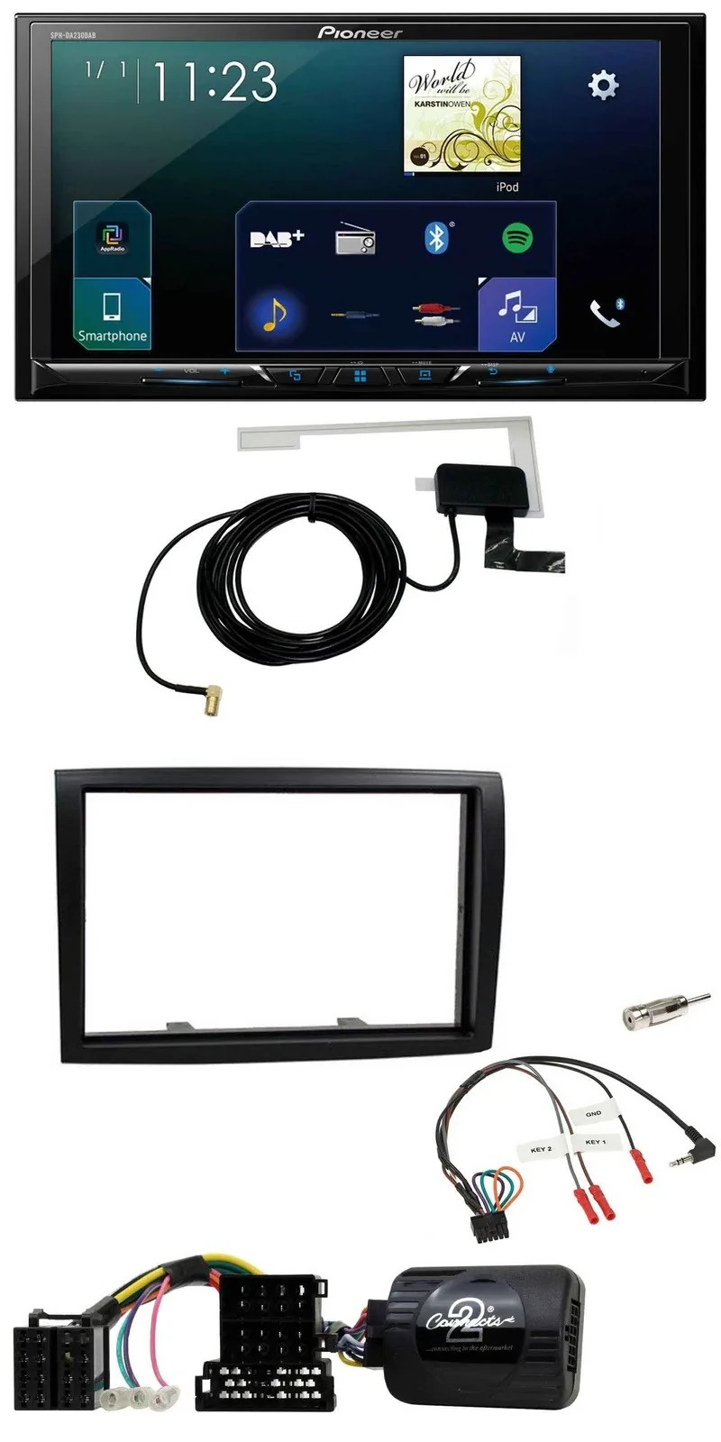 Pioneer 2DIN DAB USB Lenkrad Bluetooth Autoradio für Citroen Jumper Peugeot Boxe