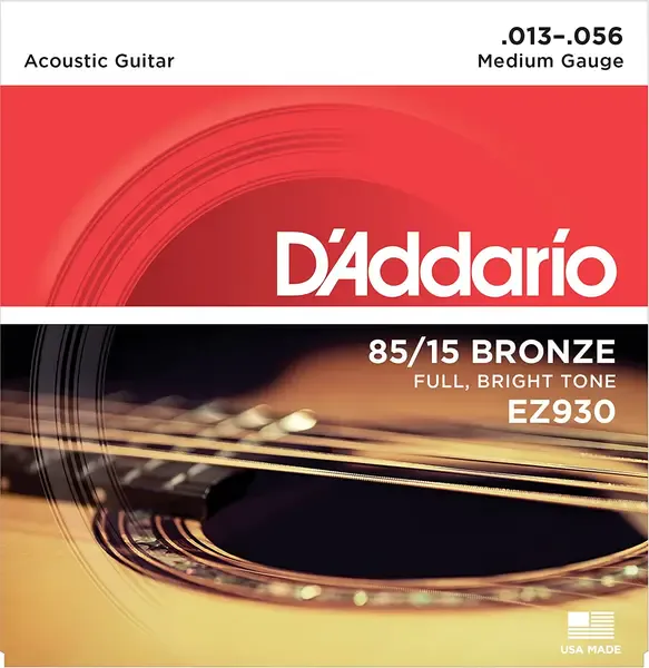 Струны для акустической гитары D'Addario EZ930 13-56, бронза