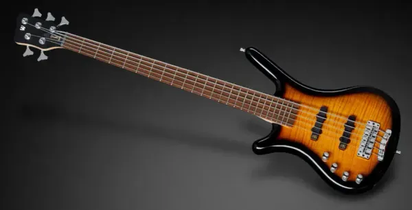 ROCKBASS Corvette Classic Lefthand, 5-String - Almond Sunburst Transparent High