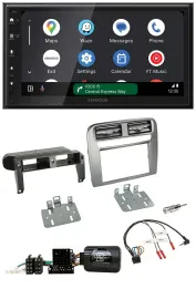Kenwood DAB Bluetooth USB Lenkrad 2DIN Autoradio für Fiat Grande Punto anthrazit