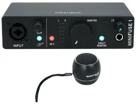 Arturia Minifuse 1 Black Solo Audio USB Recording Interface+Bluetooth Speaker