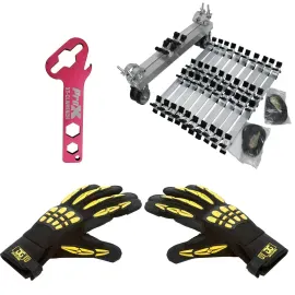 ProX XT-TDKIT Truss Transport Travel Dolly Cart Kit w Black Yellow Gig Gloves...