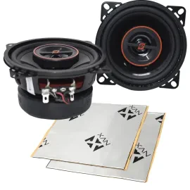 Cerwin Vega H740 4" 2-Way Coaxial Car Speakers + Sound Damping Kit