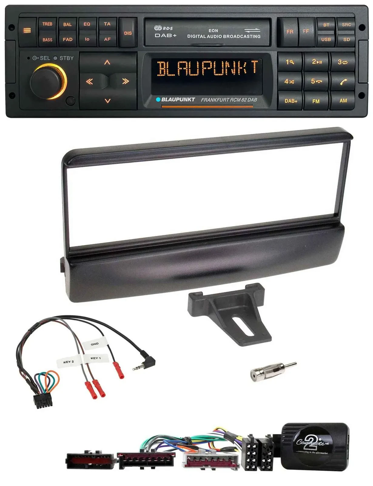 Blaupunkt USB DAB SD Lenkrad Bluetooth Autoradio für Ford Mondeo 2000-02 schwarz