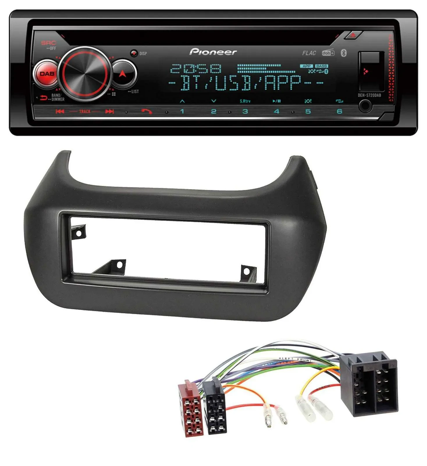 Pioneer MP3 DAB CD Bluetooth USB Autoradio für Fiat Fiorino Qubo Citroen Nemo Pe