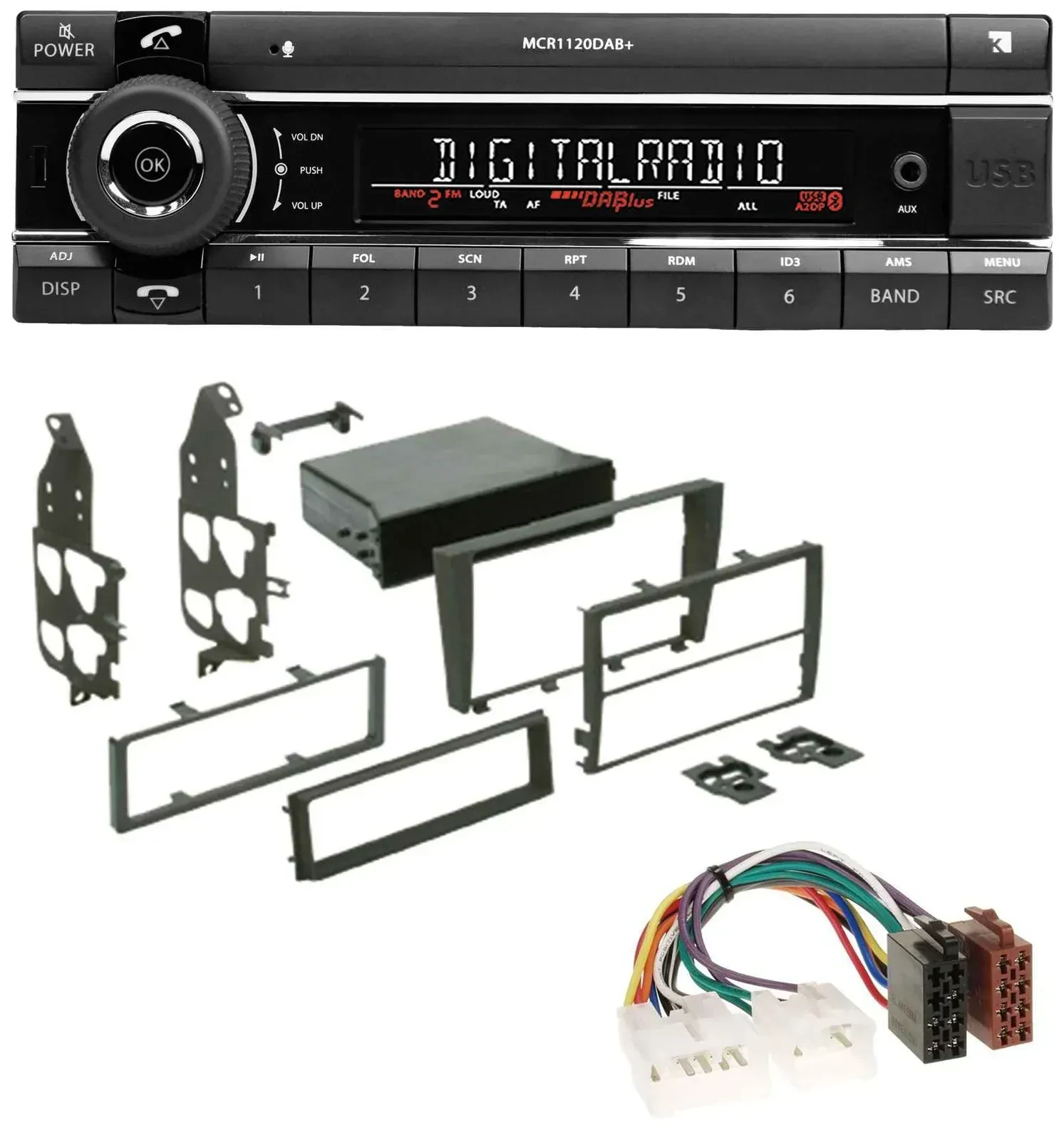 Kienzle Bluetooth MP3 USB DAB Autoradio für Lexus IS 300 (XE1, 2001-2005)