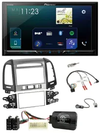 Автомагнитола Pioneer 2DIN Bluetooth USB DAB для Hyundai Santa Fe 3