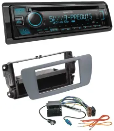 Автомагнитола Kenwood Bluetooth USB CD MP3 DAB для Seat Ibiza (с 2008), серый