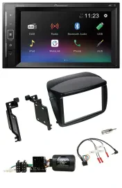 Pioneer DAB Lenkrad 2DIN Bluetooth USB Autoradio für Fiat Doblo ab 2010 Opel Com