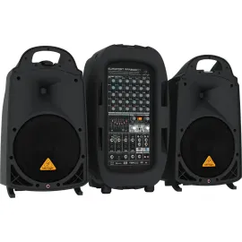 Behringer Europort PPA2000BT Ultra-Compact 2000W 8-Channel Portable PA System, B