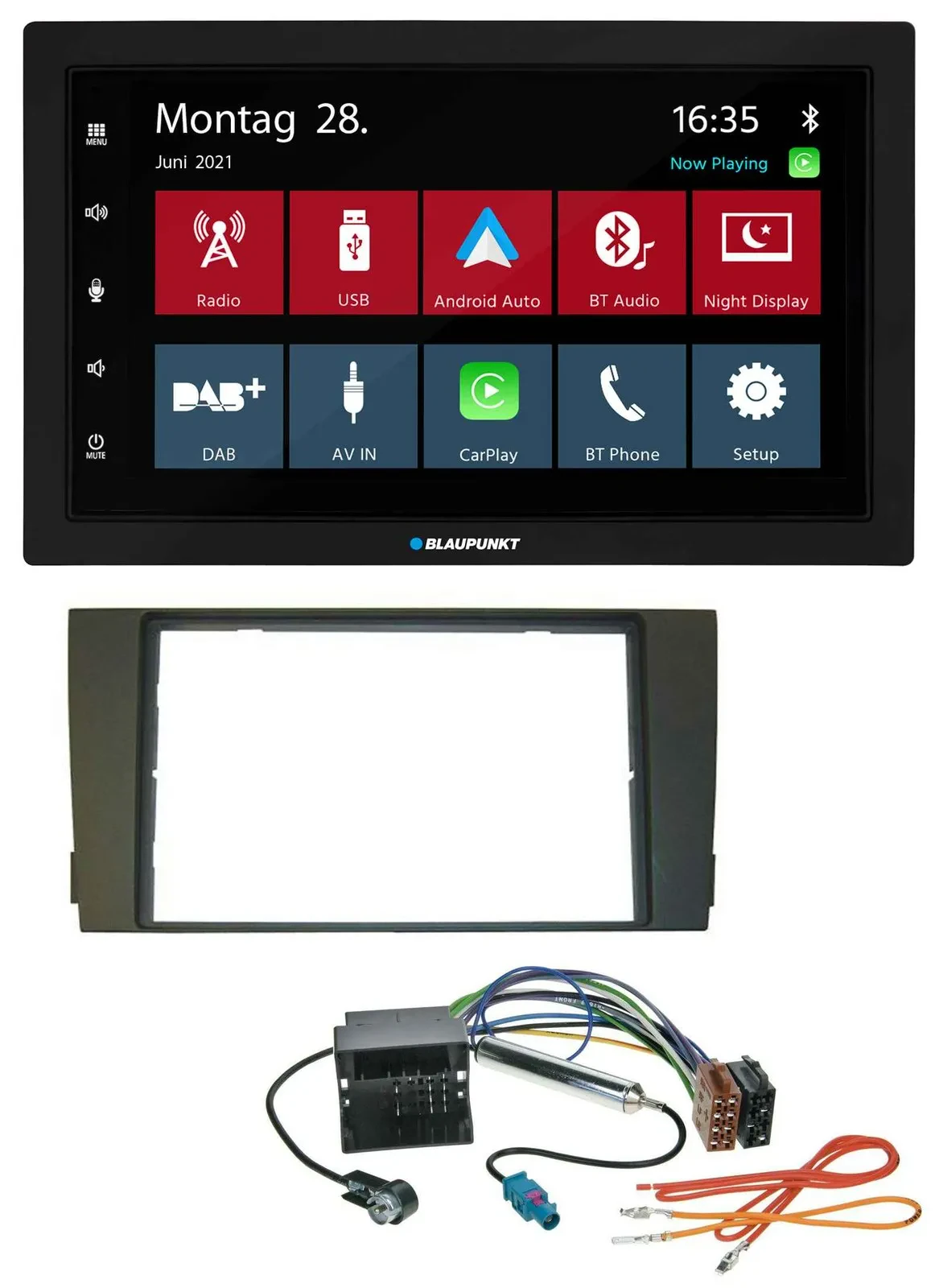 Blaupunkt MP3 Bluetooth DAB 2DIN USB Autoradio für Audi A6 01-05 C5 Quadlock