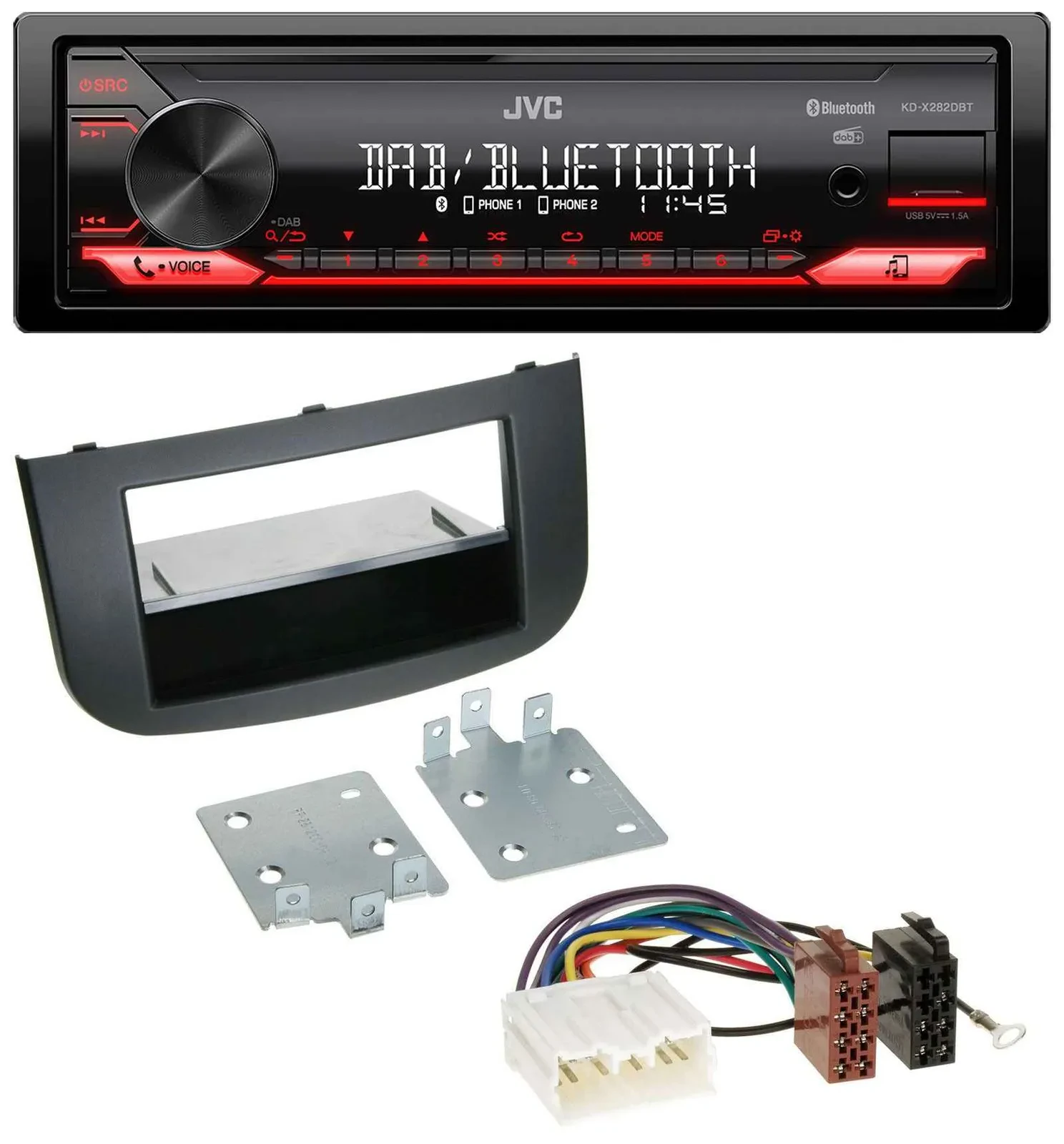 JVC Bluetooth USB DAB MP3 Autoradio für Mitsubishi Colt Z30/Z30G/Z3B/Z3V ab 08