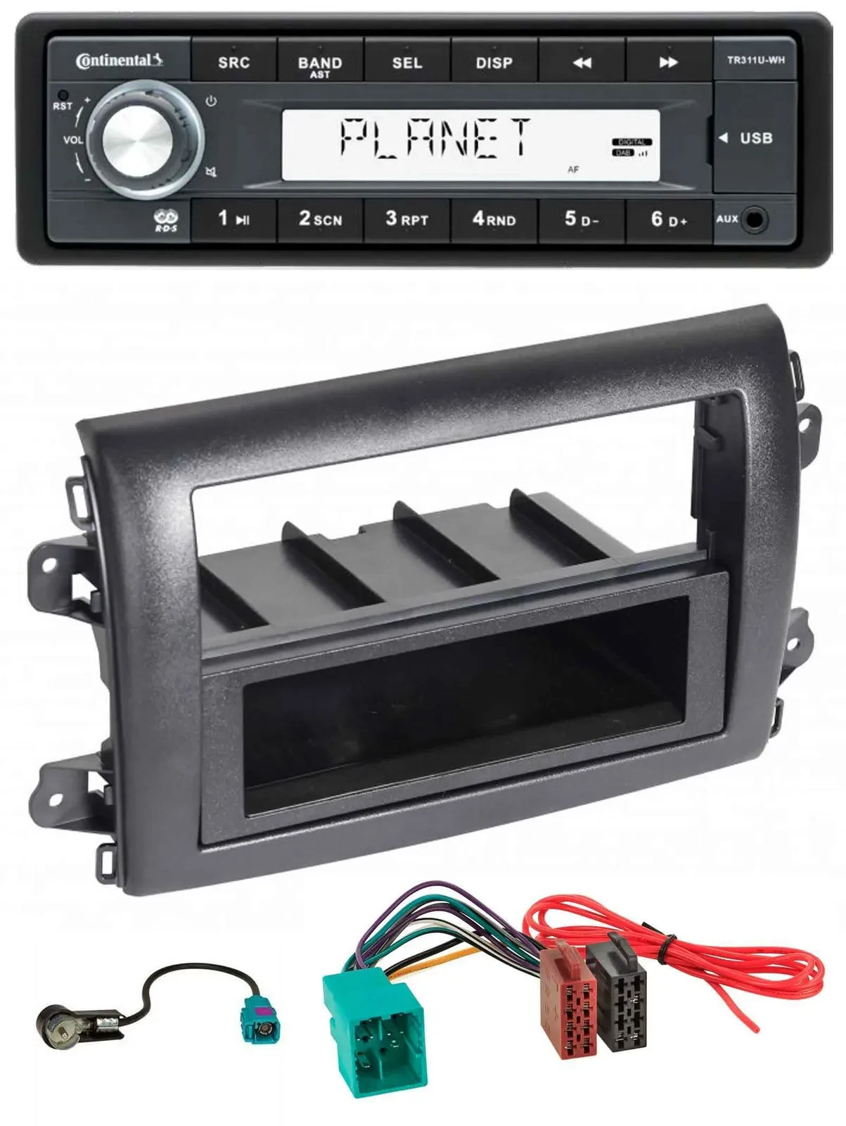 Continental USB MP3 AUX 1DIN Autoradio für Fiat Ducato (Serie 8, ab 2021)