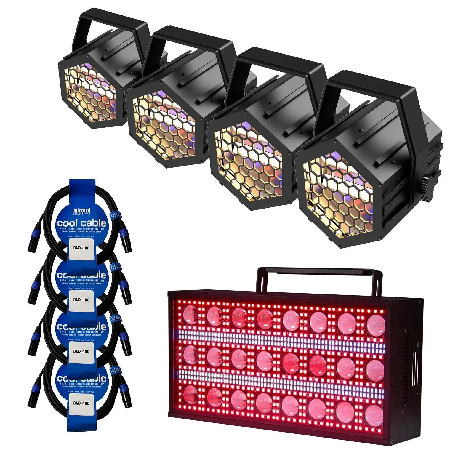 Стробоскоп Blizzard Nexys Flux Retro Blinder (набор, 4 шт.), со строб-панелью