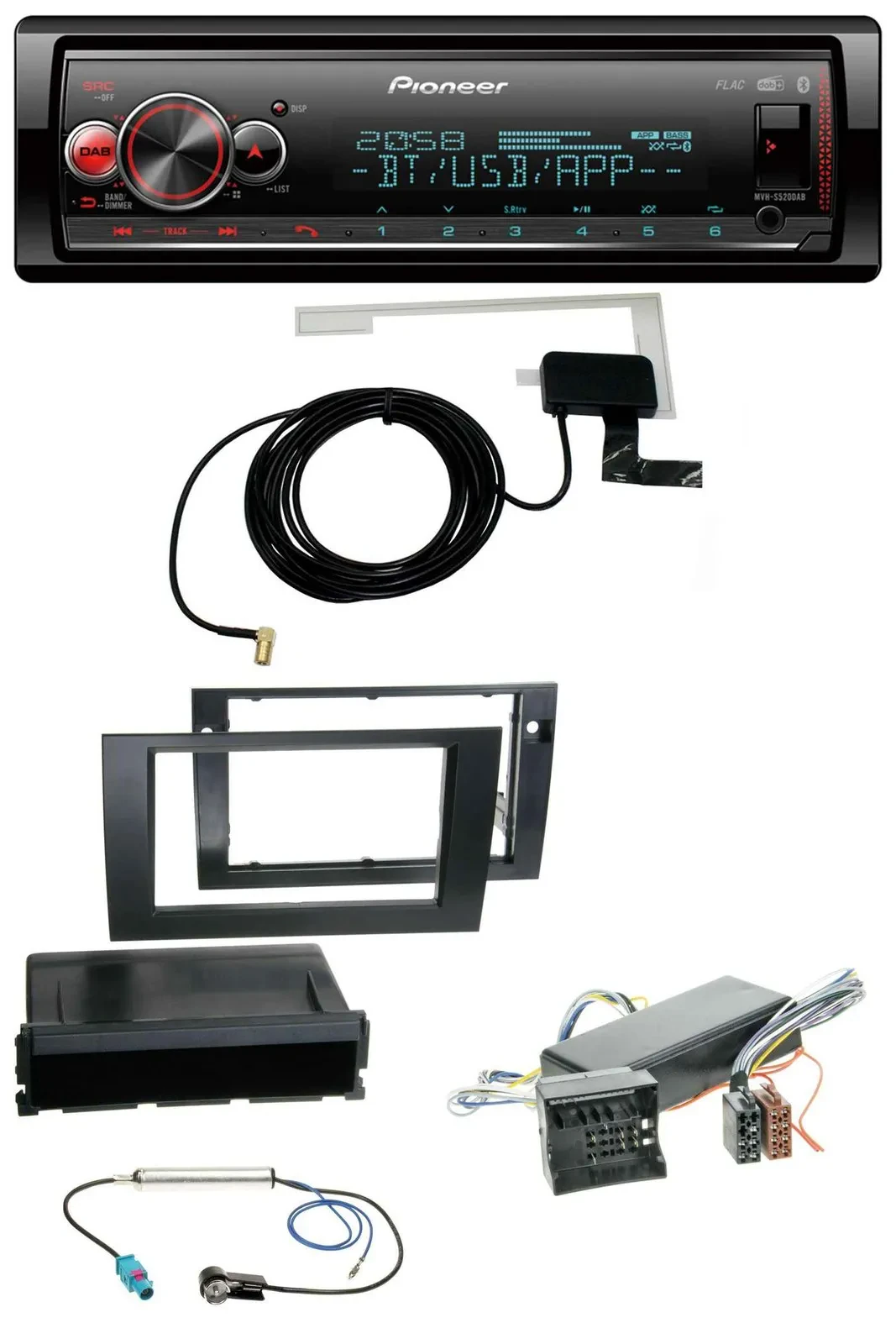 Pioneer Bluetooth DAB USB MP3 Autoradio für Audi A4 99-01 B5 Symphony Bose Aktiv