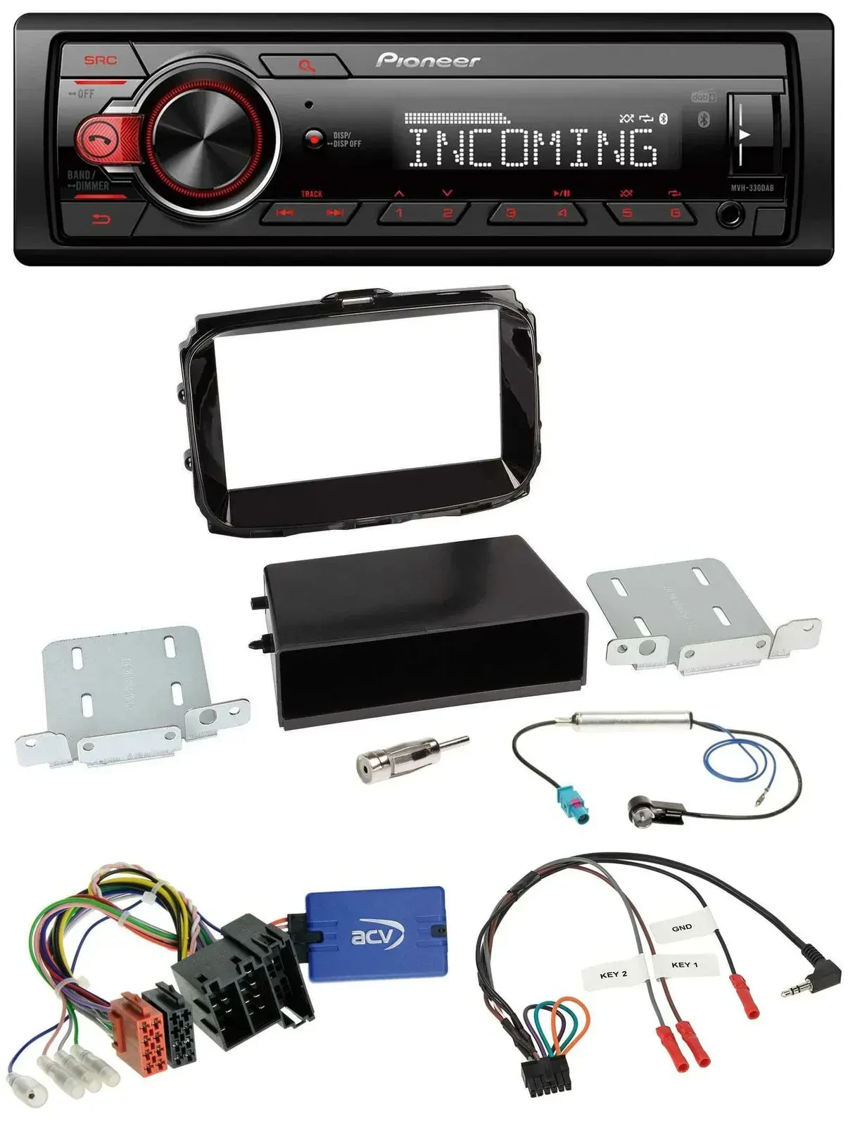 Автомагнитола для Alfa Romeo Giulietta (2013–2021) Pioneer Bluetooth USB DAB