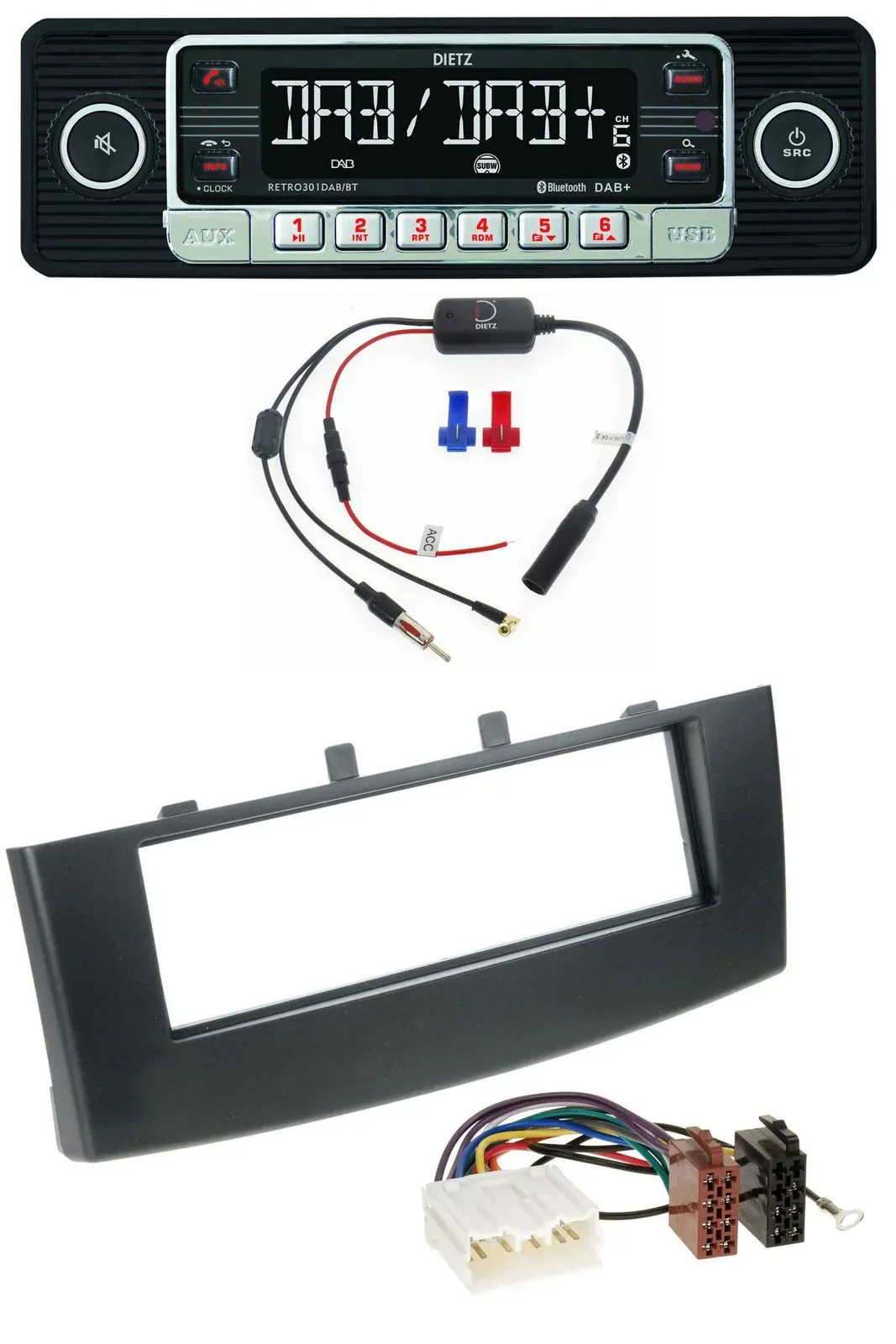 Dietz MP3 DAB Bluetooth USB Autoradio für Mitsubishi Colt (ab 2009)