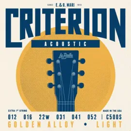 Струны для акустической гитары La Bella C500S 12-52, бронза