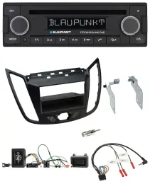 Blaupunkt Lenkrad Bluetooth DAB CD USB Autoradio für Ford C-Max Kuga matt schwar