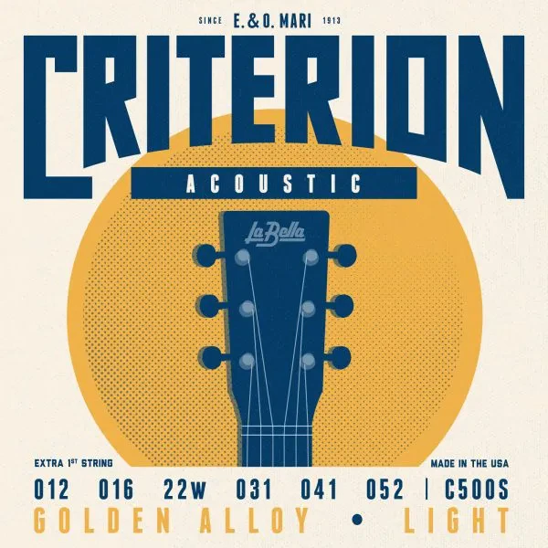 Струны для акустической гитары La Bella C500S 12-52, бронза