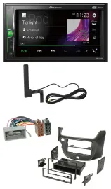 Pioneer MP3 DAB AUX 2DIN Bluetooth Autoradio für Honda Jazz ab 09 dunkelgrau
