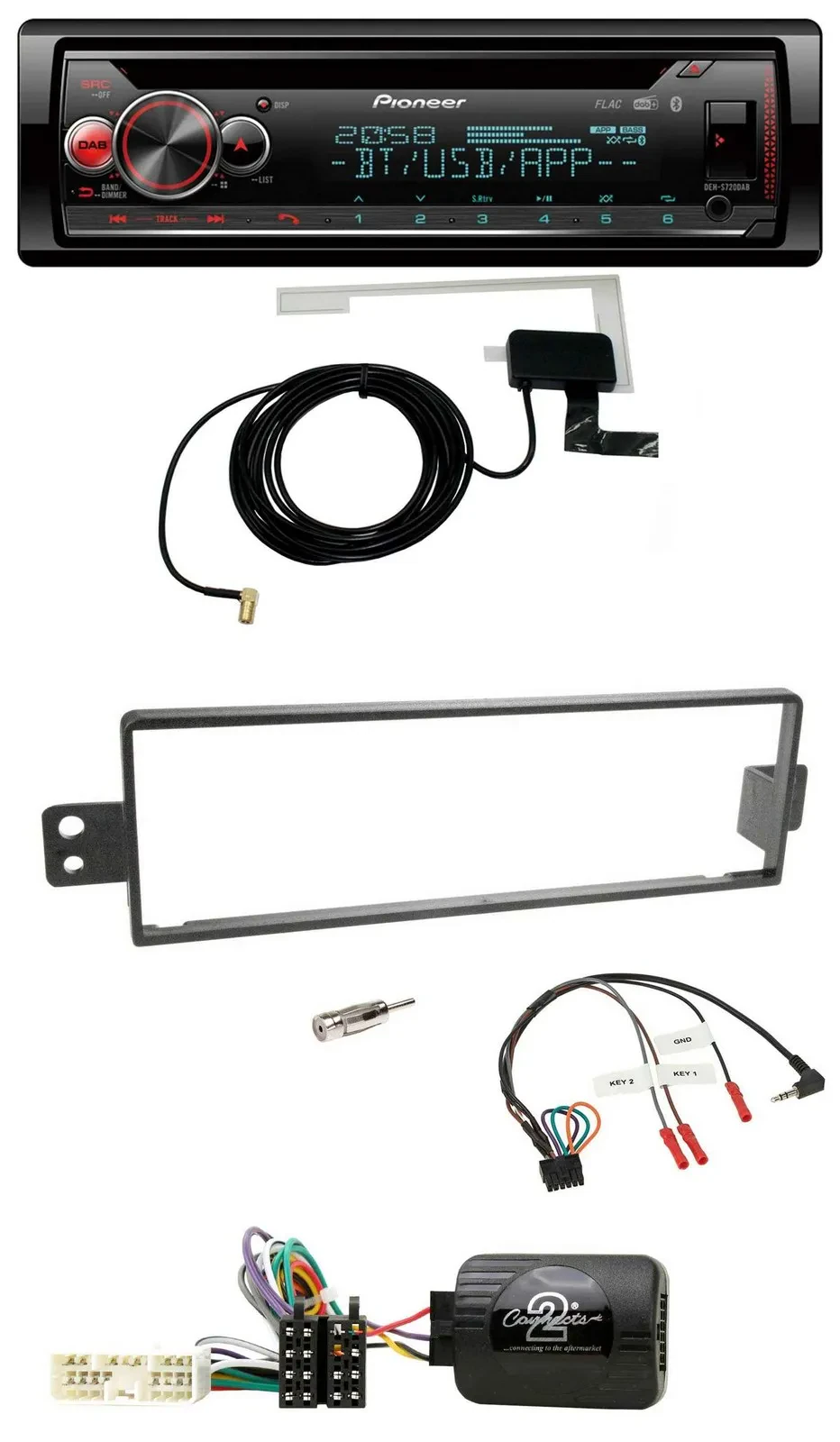 Pioneer DAB CD Lenkrad USB Bluetooth Autoradio für SsangYong Rexton 2003-2006 oh