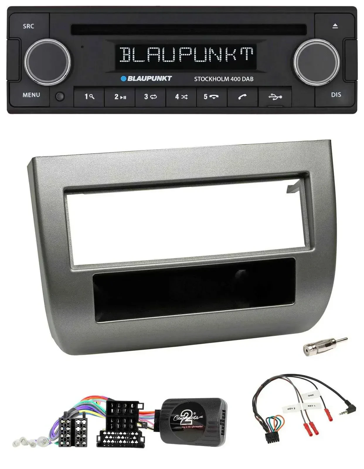Blaupunkt Lenkrad Bluetooth DAB CD USB Autoradio für Lancia Y 843 05-11 dunkelsi