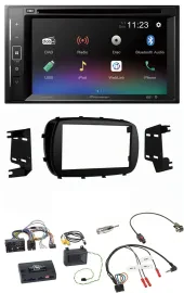 Автомагнитола для Fiat 500X Pioneer 2DIN Bluetooth USB DAB DVD с управлением на руле