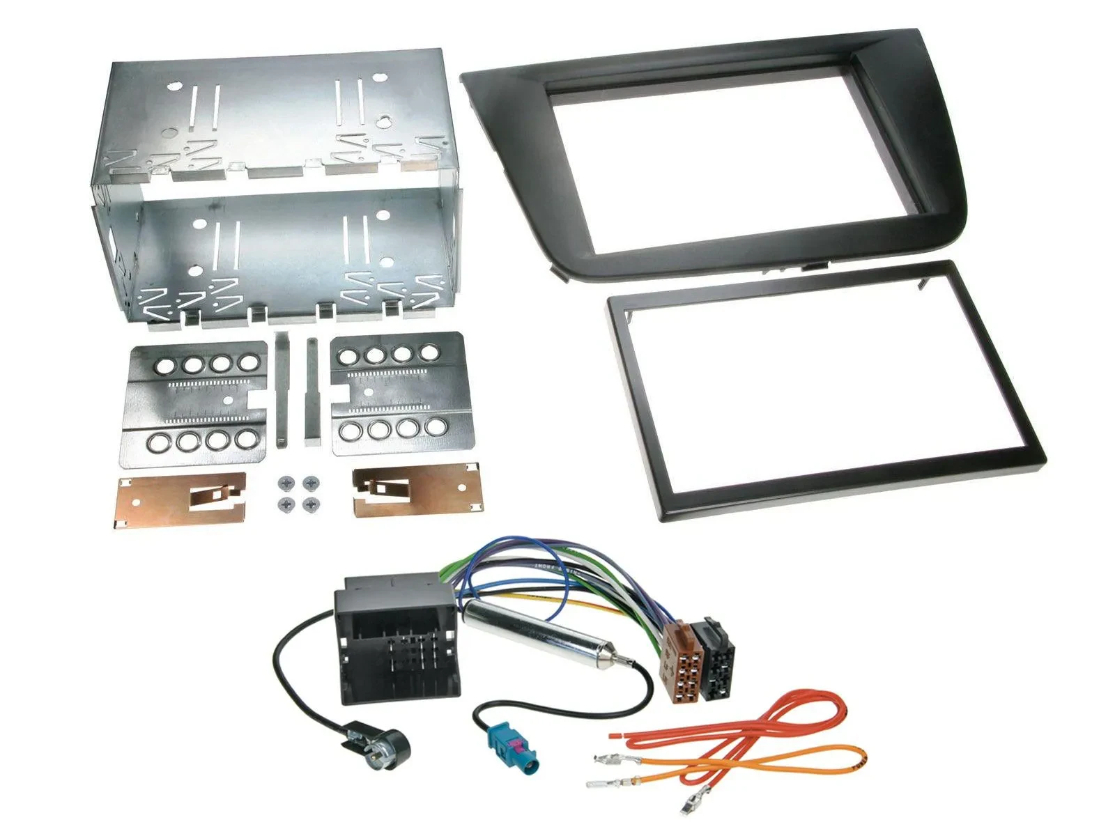 Einbauset Doppel DIN Autoradio für Seat Leon 05-09 schwarz