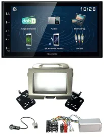 Kenwood 2DIN Bluetooth Lenkrad USB DAB Autoradio für Kia Sportage 3 2010-2015 si