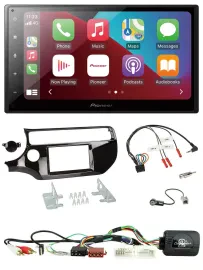 Автомагнитола Pioneer 2DIN, DAB, Bluetooth, USB для Kia Rio UB (с 2015), черный (piano black)