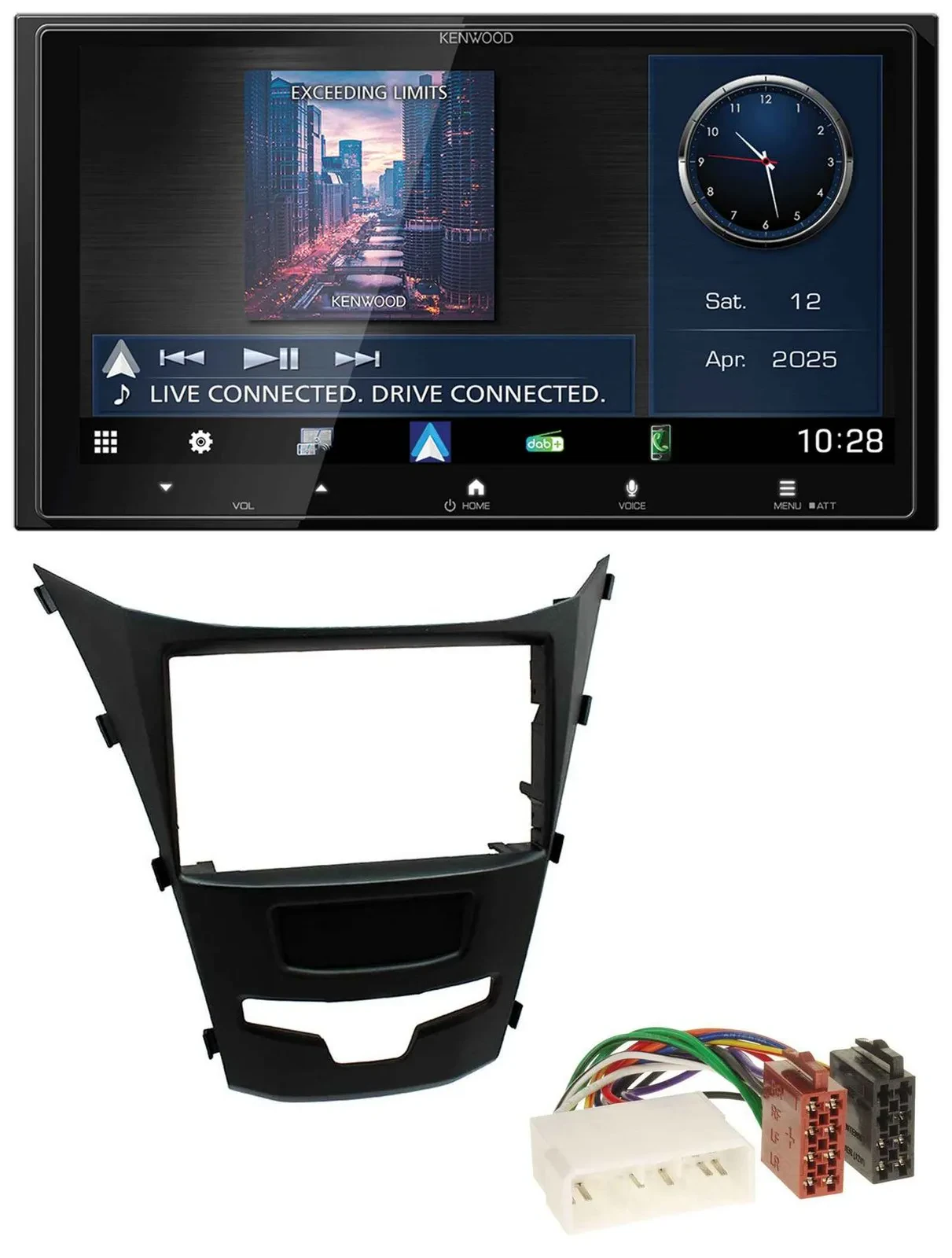Kenwood Bluetooth 2DIN USB DAB MP3 Autoradio für SSangYong Korando ab 2013