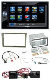 Blaupunkt 2DIN Bluetooth TMC USB Lenkrad SD Navigation für Opel Corsa D satin-st