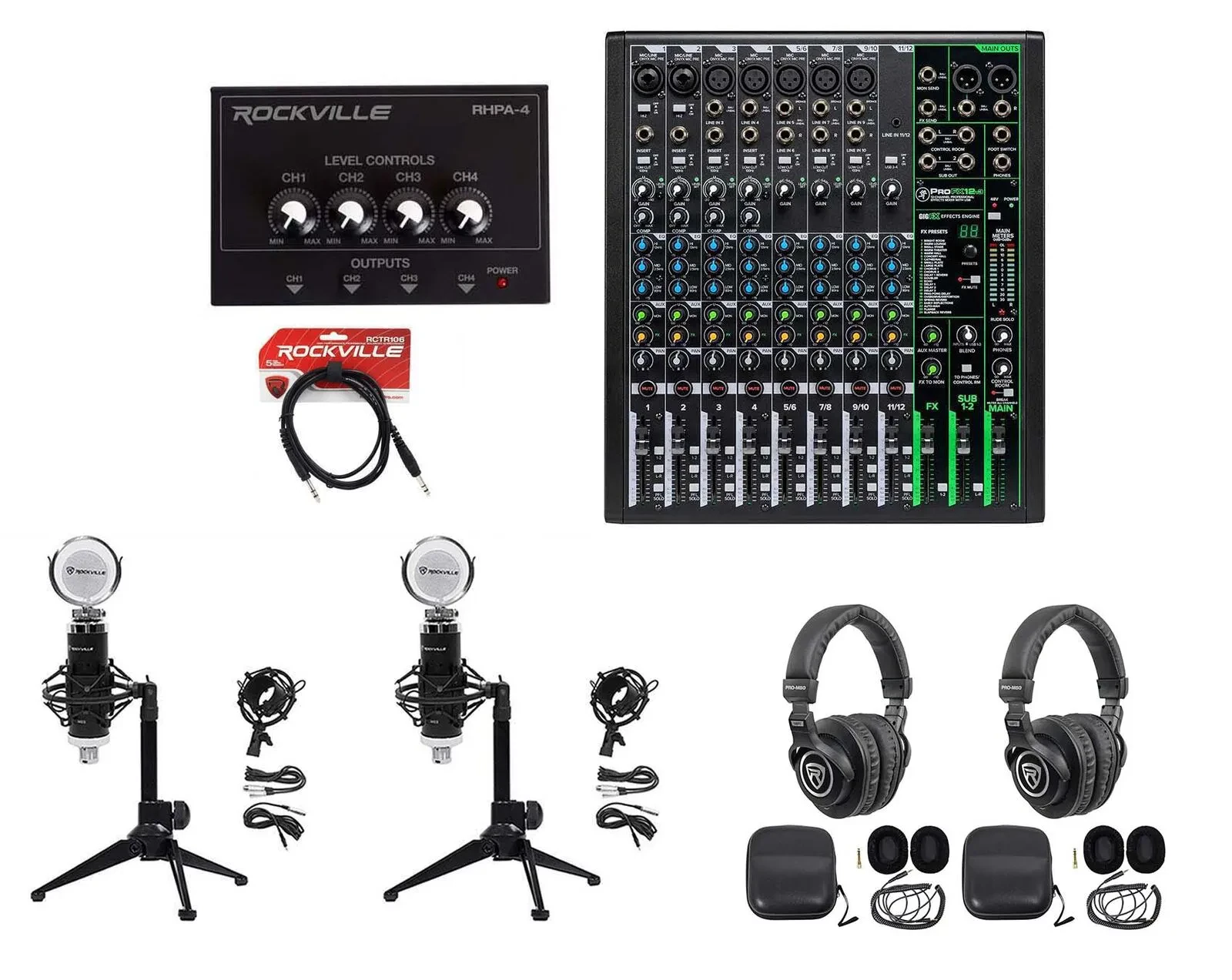 Комплект для подкастов Mackie ProFX12v3+(2) RCM03 BROAD 2