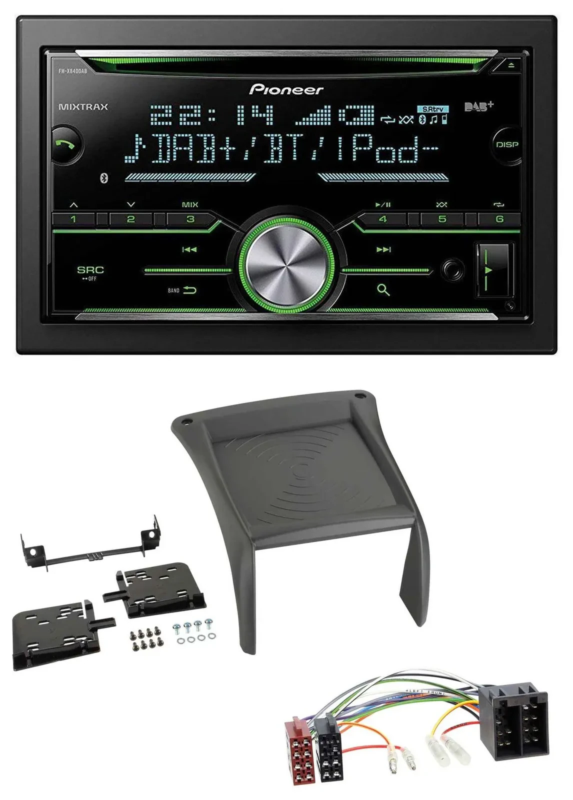 Pioneer Bluetooth MP3 DAB 2DIN USB CD Autoradio für Fiat Ducato (2002-2006)