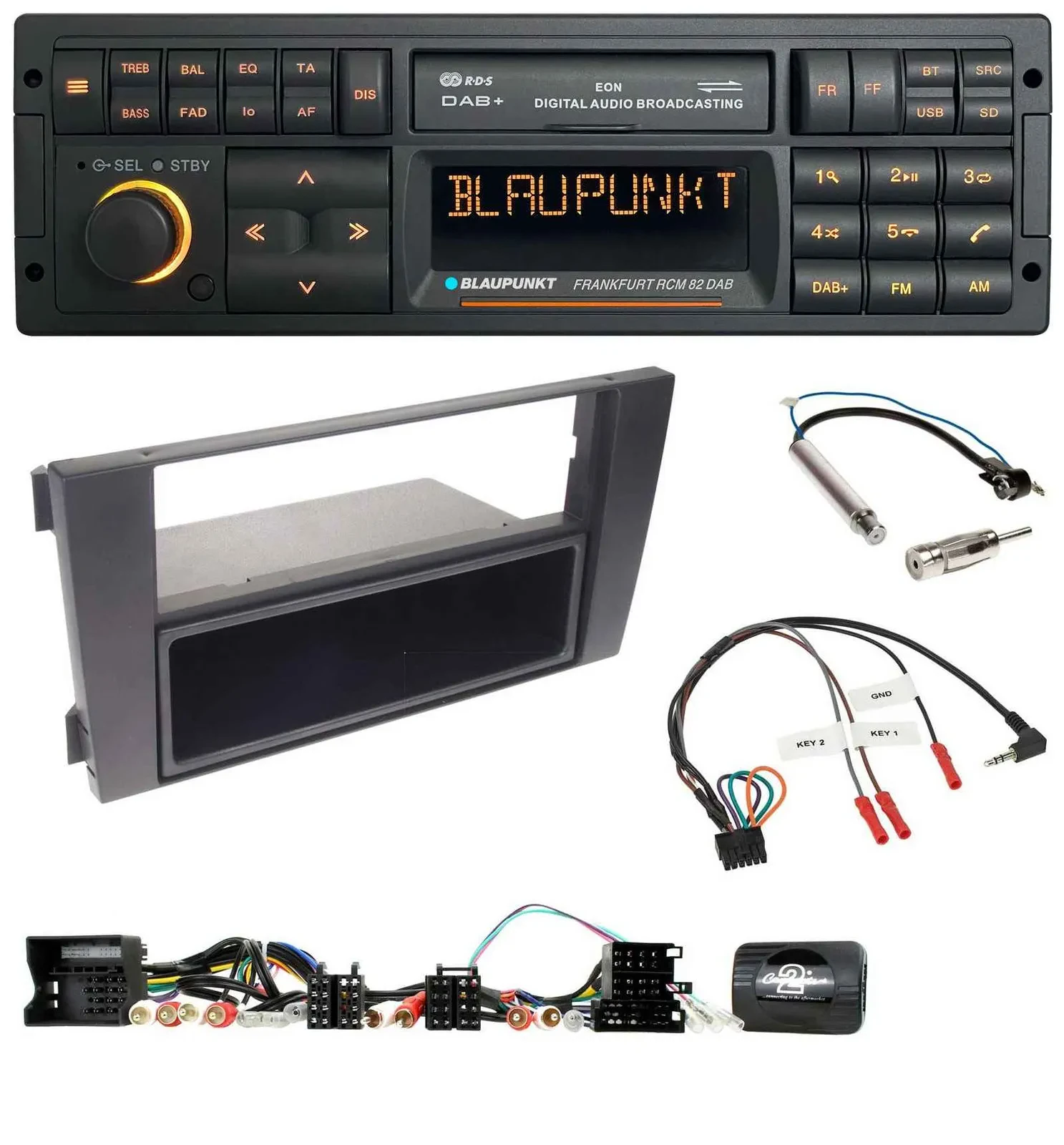 Blaupunkt USB DAB SD Lenkrad Bluetooth Autoradio für Audi A6 (2001-2004)