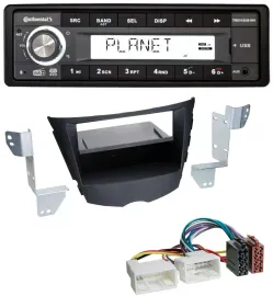 Автомагнитола для Hyundai Veloster Continental 1 DIN, USB, AUX, DAB, MP3