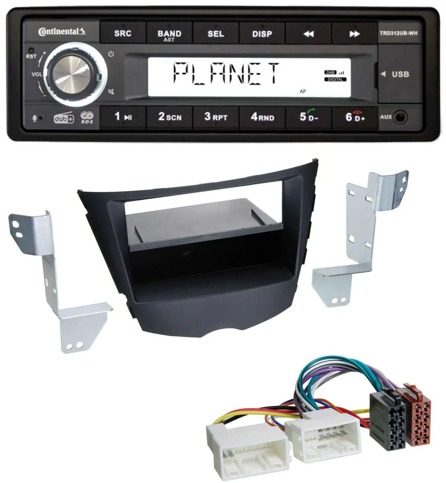 Автомагнитола для Hyundai Veloster Continental 1 DIN, USB, AUX, DAB, MP3