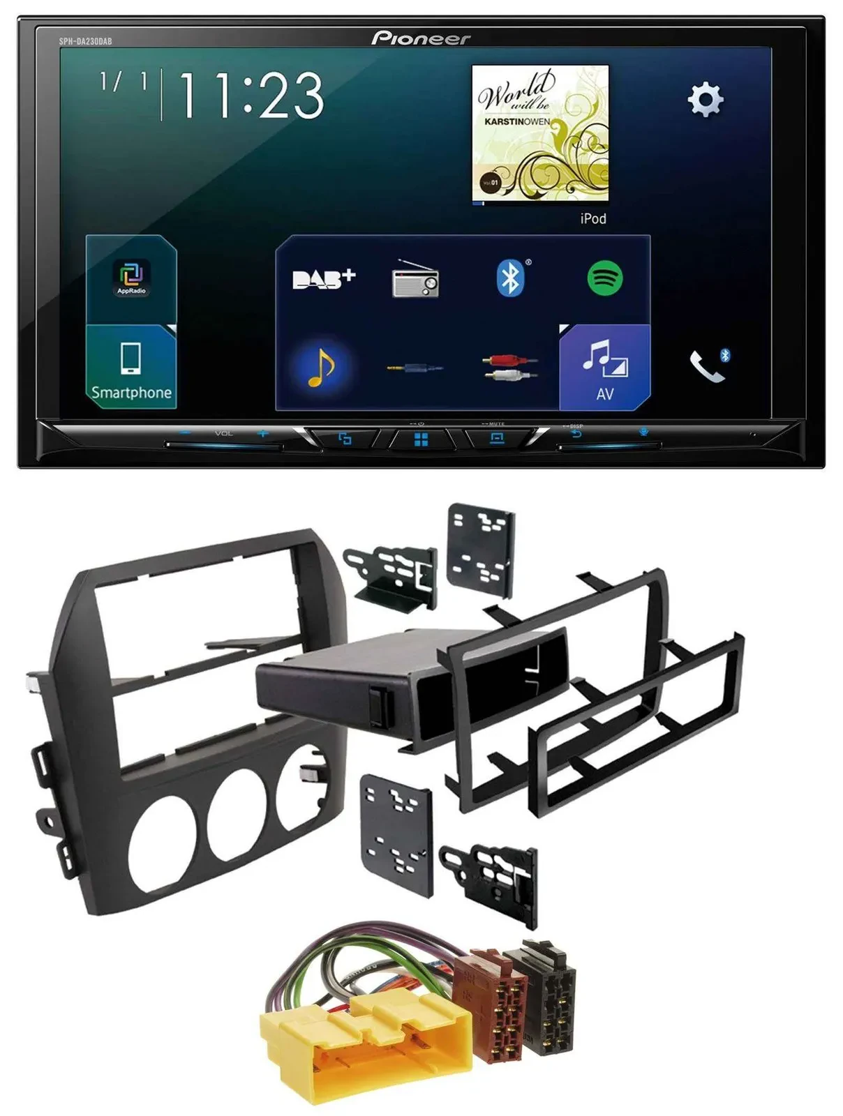Pioneer MP3 Bluetooth USB 2DIN DAB Autoradio für Mazda MX 5 NC 2005-2008