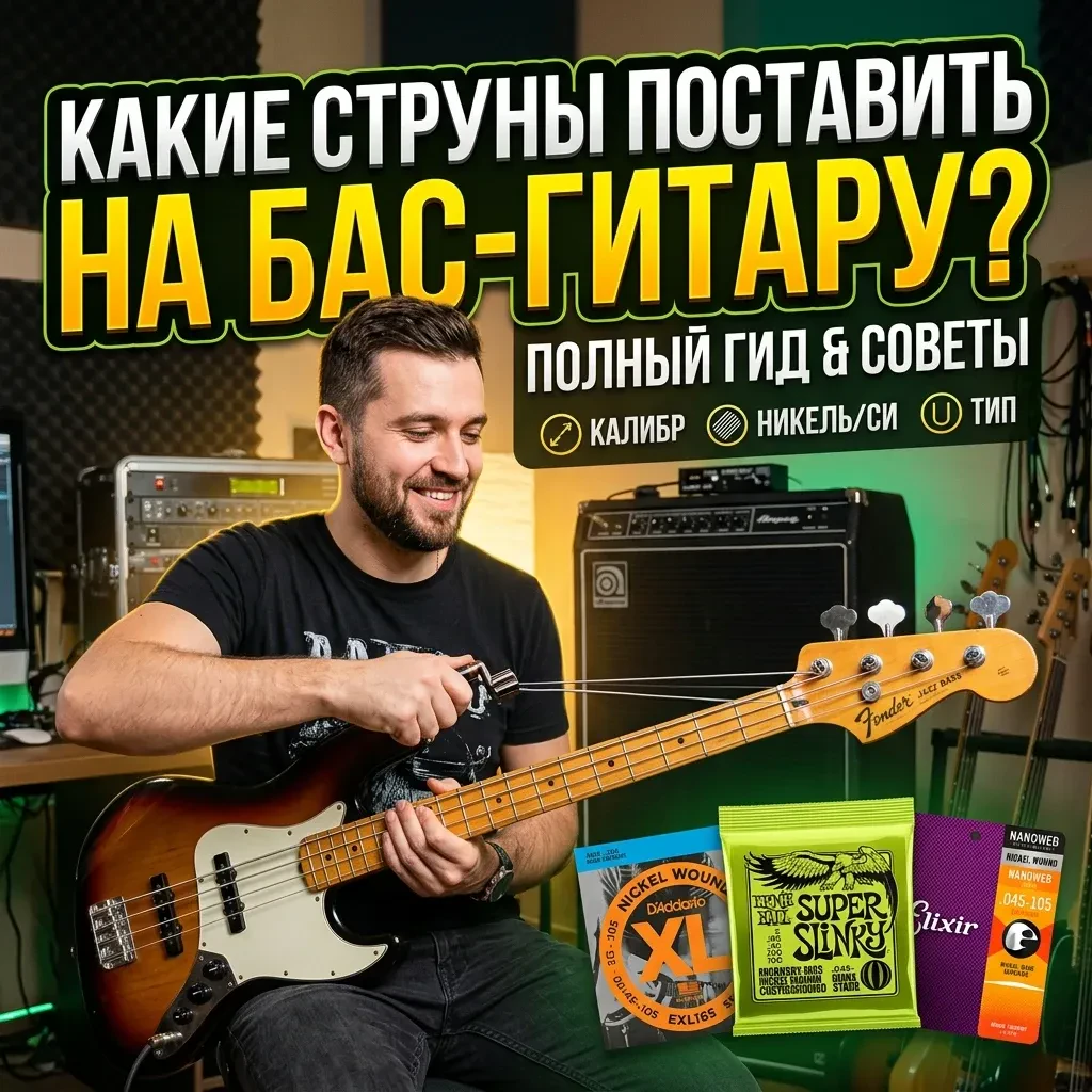 Какие струны ставить на бас-гитару